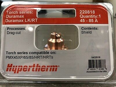 Genuine Hypertherm 220818 Drag Shield Powermax 45xp 65 & 85 Hrt Hrts Plasma 85a