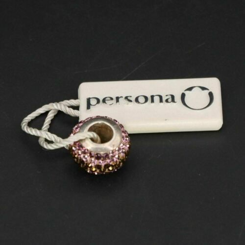 New Sterling Silver Persona Quiet Poetry Rose & Gold Bracelet Charm Bead - 3.5g
