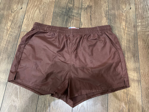 Vintage Rare Converse Shorts Men’s Large Brown 70s Retro Made In Usa￼ Pockets￼
