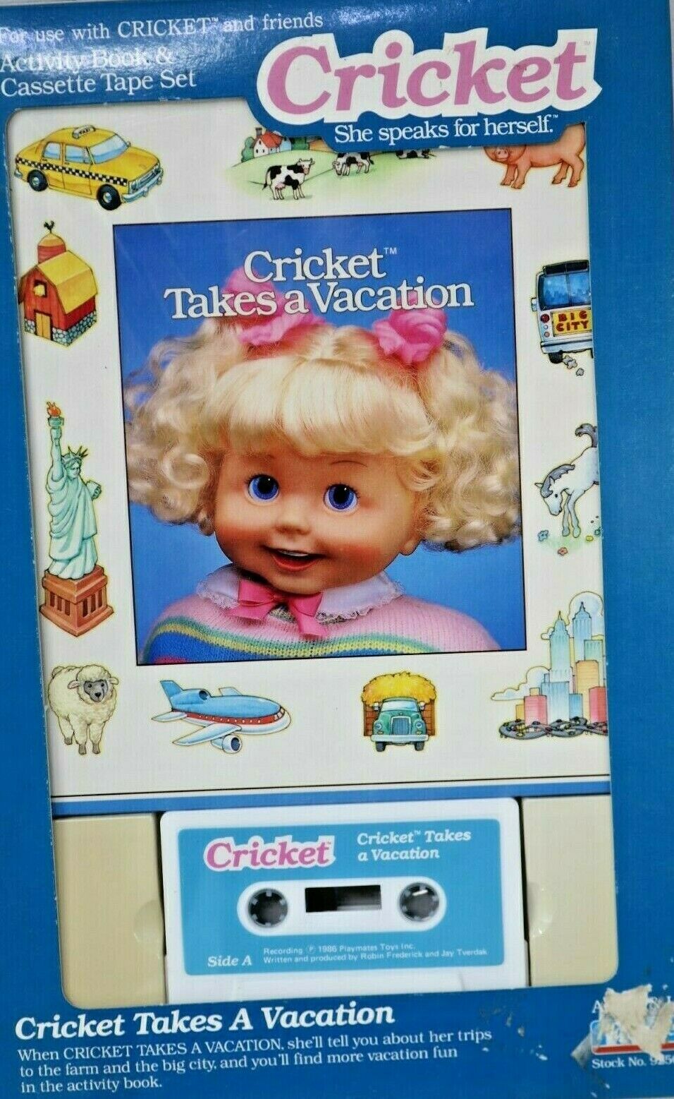 Cricket "takes A Vacation" Book & Cassette Tape New Old Stock 1986